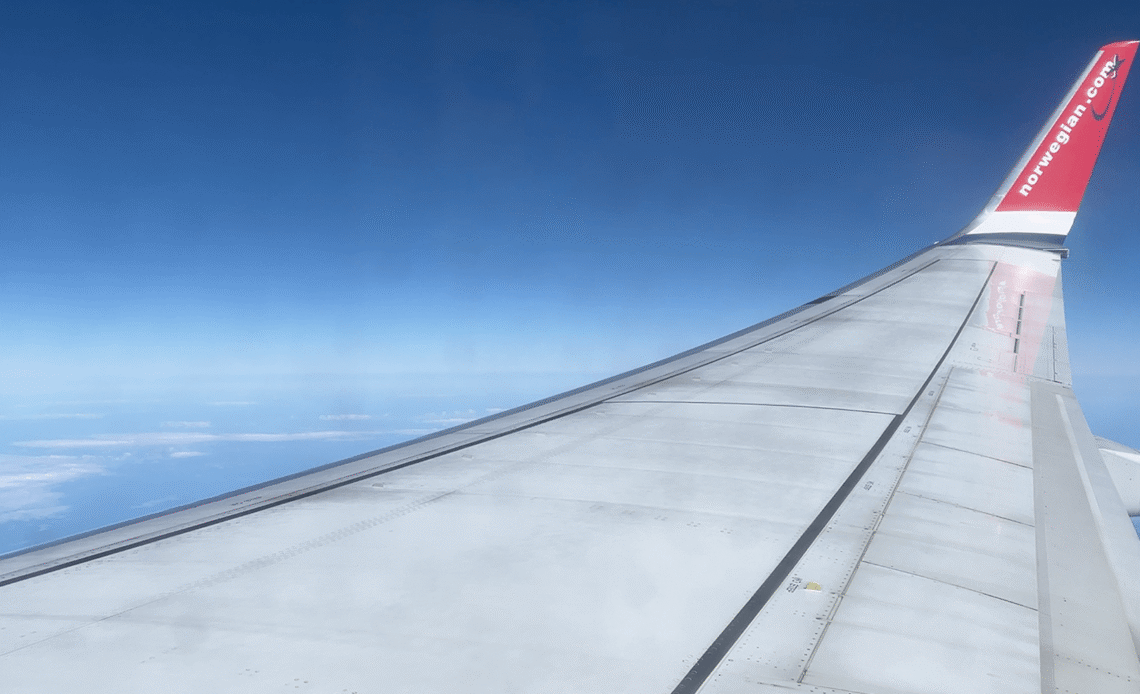 Notas en un vuelo de Tenerife a Noruega