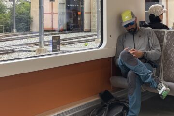 En el tren Gornergrat Bahn