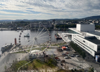 La vida en Bjørvika en torno a los tejados de la Ópera