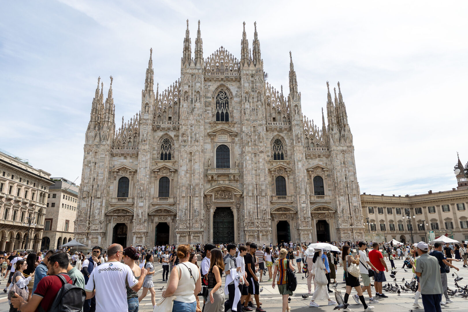 El Duomo di Milano abarrotado.