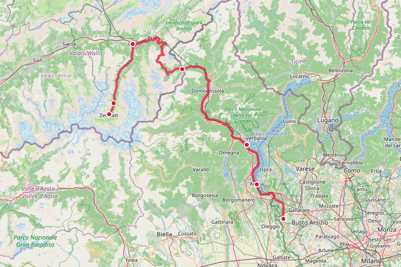 Milan Malpensa – Zermatt